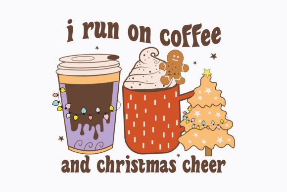 Christmas I Run on Coffee and Retro Svg Review