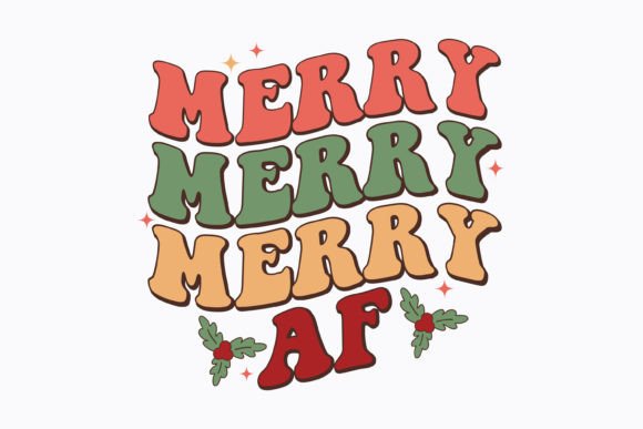 Christmas Merry AF Retro Svg Review