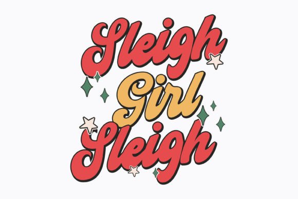 Christmas Sleigh Girl Sleigh Retro Svg Review