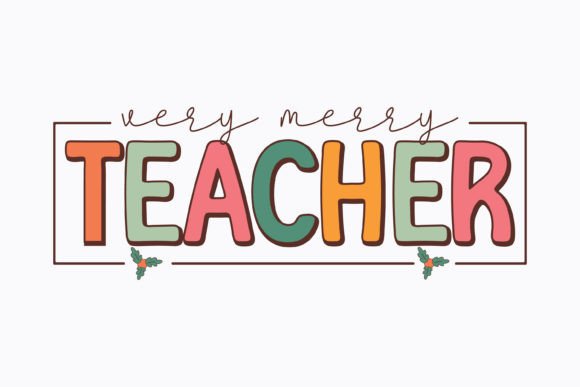 Christmas Very Merry Teacher Retro Svg Review