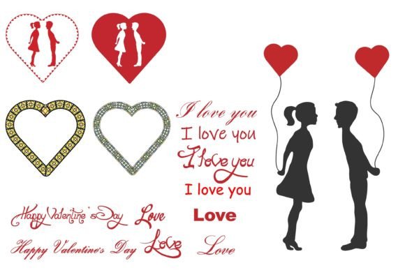 Love Couple SVG for Embroidery Projects