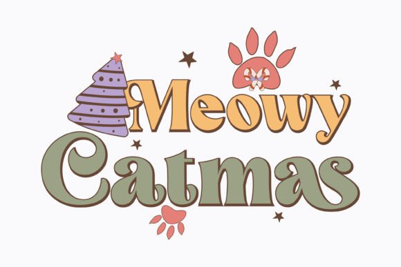 Retro Christmas Meowy Catmas Svg Cat Review